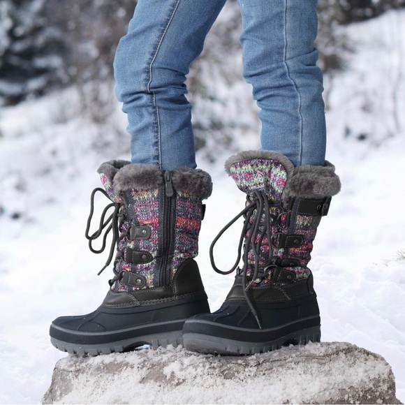 Dream Pairs Girls Insulated Waterproof Snow Winter Boots Size US 2 - Picture 2 of 7